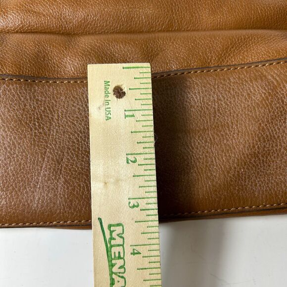 Michael Kors Hamilton Caramel Brown Leather Belt Chain Detail Tote Satchel Bag - Picture 13 of 15